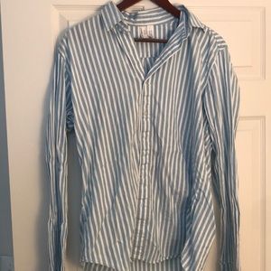 Men’s American Apparel Blue and White Button Down